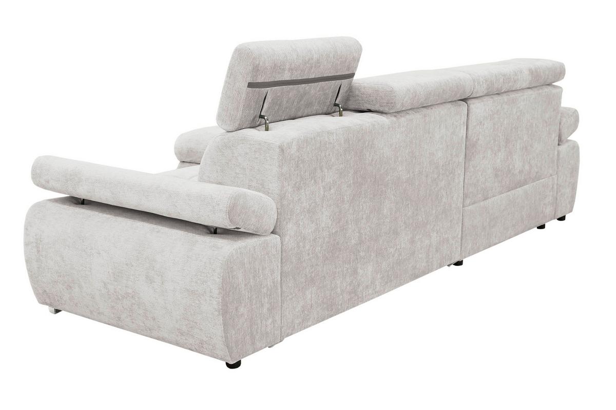 Kutna Garnitura Vegas - srebrne boje/svijetlo siva, Design, drvo/tekstil (173/294cm) - Modern Living