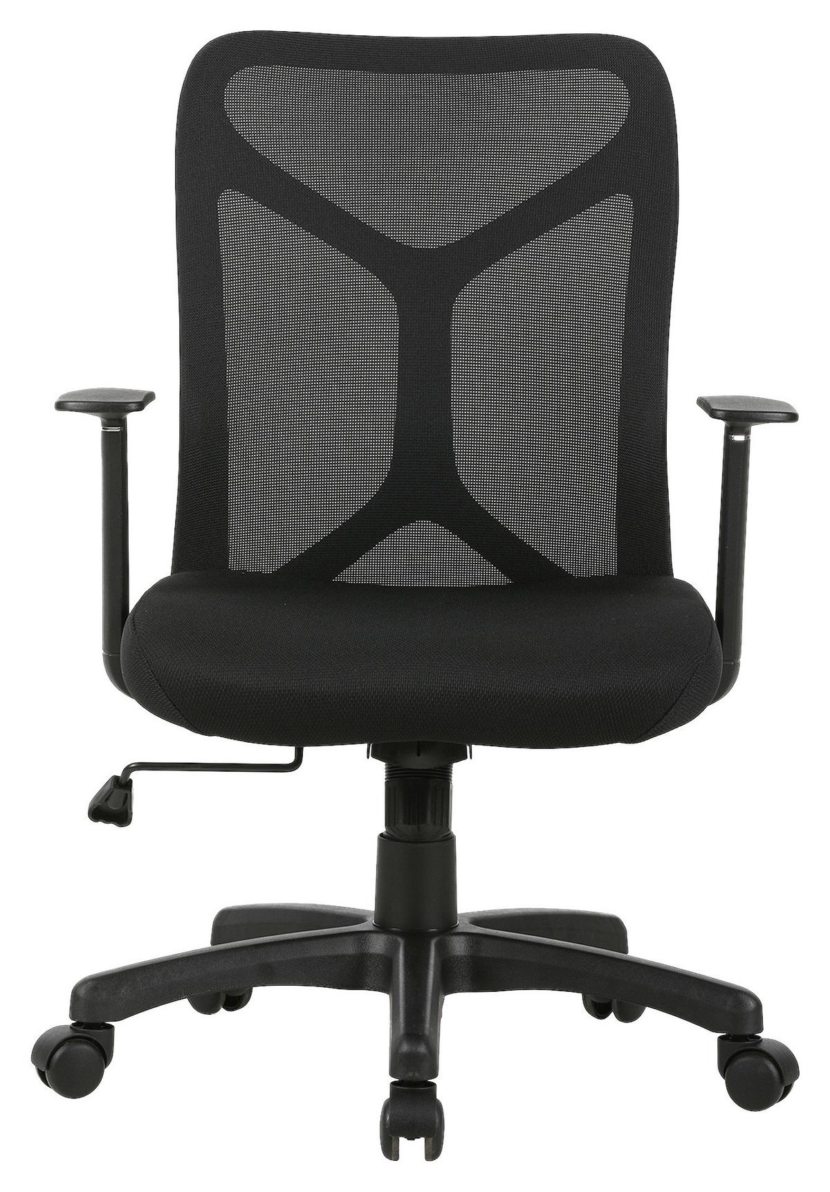 Drehstuhl Bone Schwarz - Schwarz, MODERN, Kunststoff/Textil (61,5/91/51,5cm) - MID.YOU