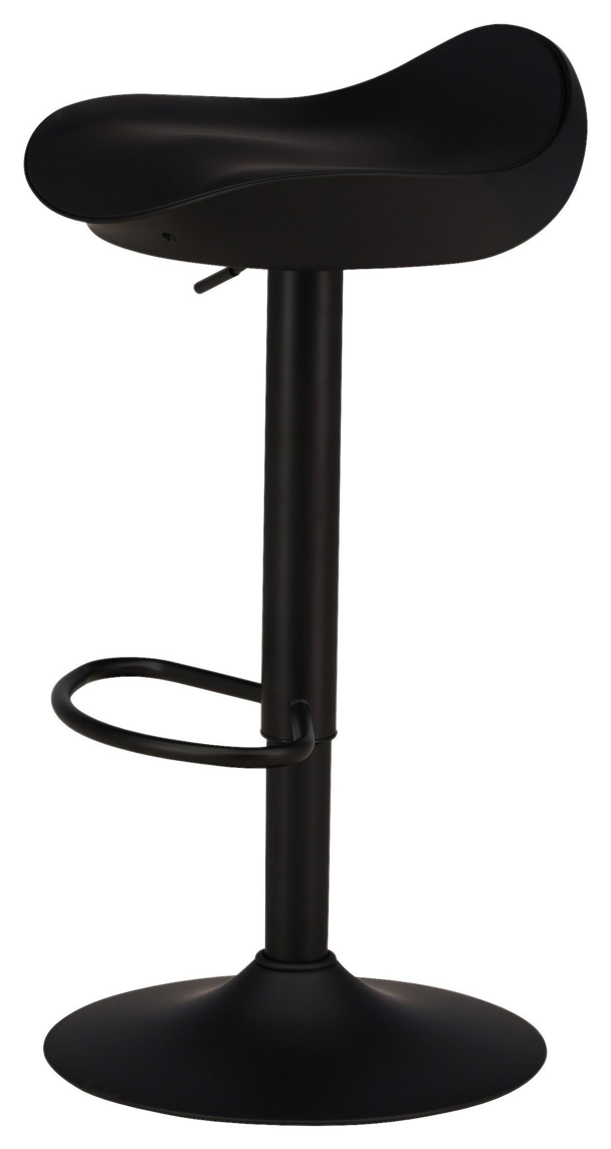 Barhocker-Set Adesto 2er-Set ca. 40x69 cm Schwarz - Schwarz, Design, Kunststoff/Metall (40/69/38cm) - Livetastic