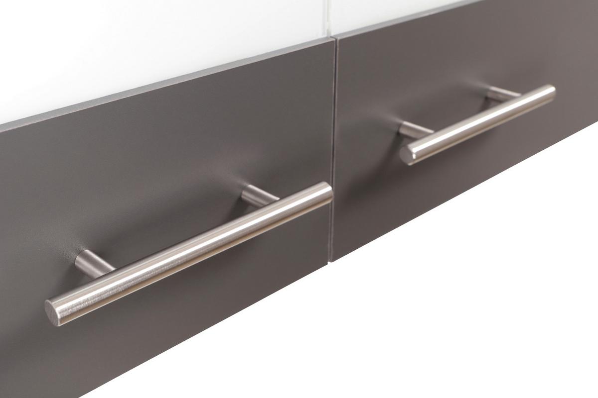 Kuhinjska Zgornja Omarica Merle, Barva Hrasta, Siva - srebrne barve/siva, Basics, kovina/steklo (100/56,1/34,6cm) - Respekta