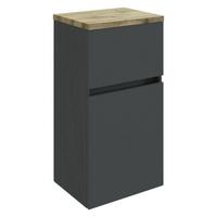 Unterschrank in Grau 'Pienza' - Eichefarben/Silberfarben, Basics, Holzwerkstoff/Kunststoff (40/79/35cm) - Held