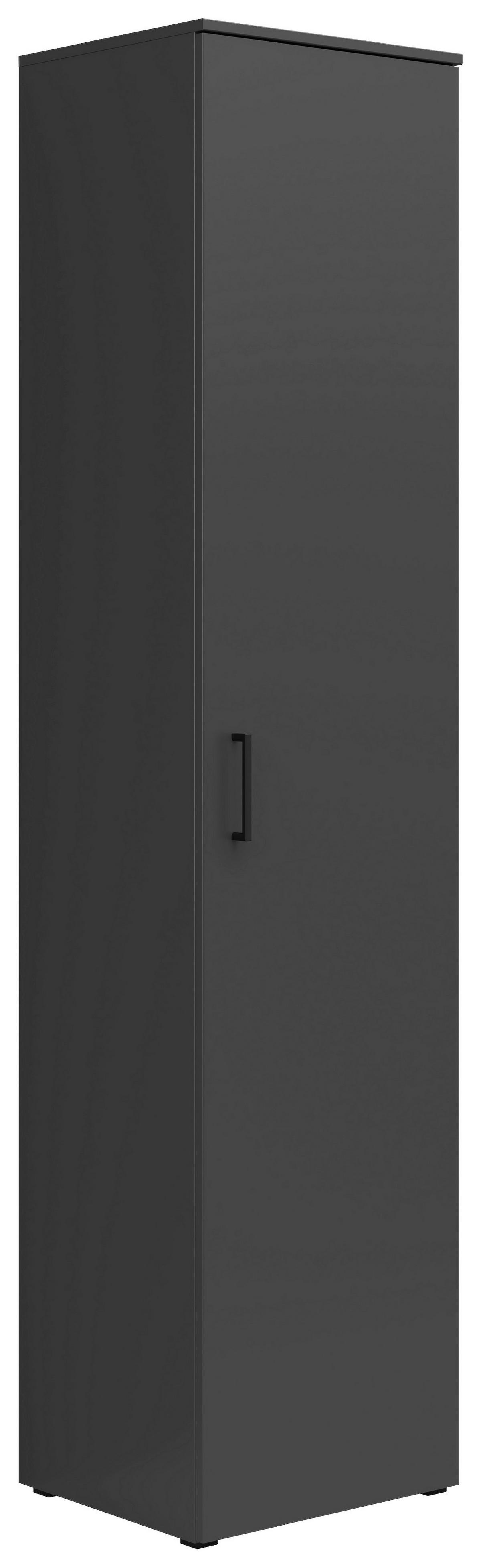 Schrank Multistauraum Graphitfarben - Graphitfarben/Schwarz, MODERN, Holzwerkstoff/Kunststoff (45/195/40cm) - Mömax