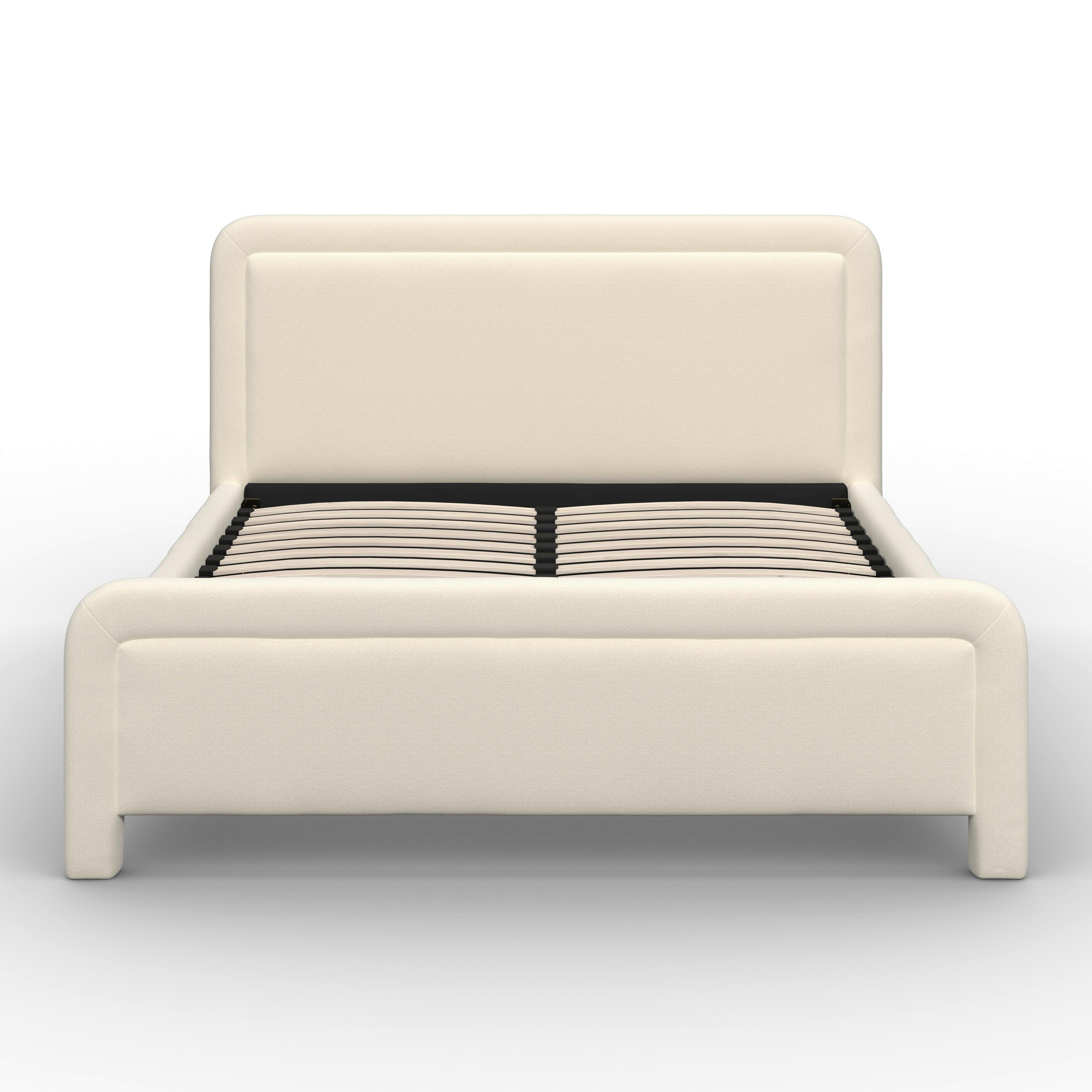STOPPAD SÄNG XIRELIA - Elfenbein/ekfärgad, Modern, metall/trä (160/200cm) - Bessagi Home