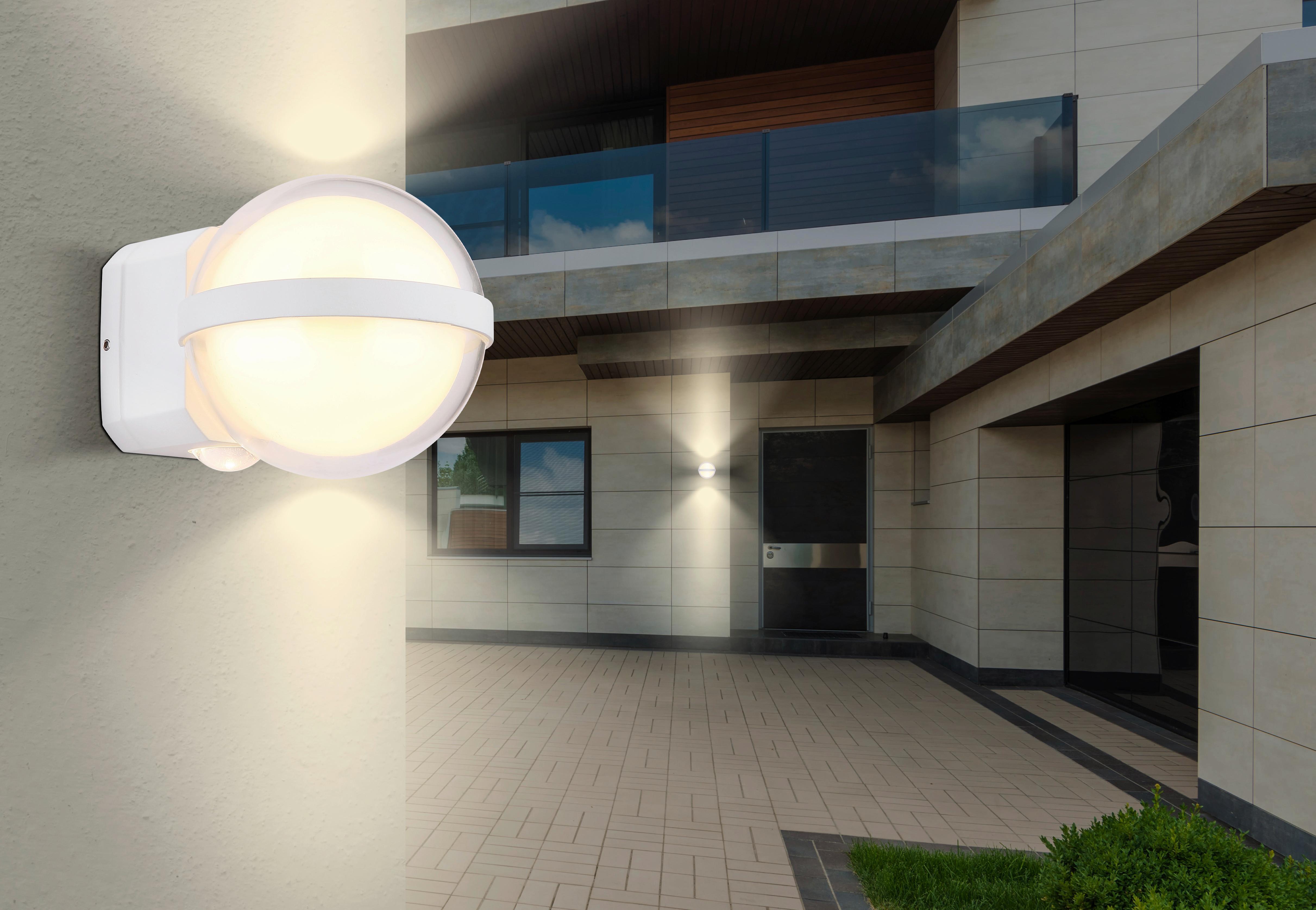 LED-Außenleuchte Illi Klar/Opal max. 12 Watt - Klar/Opal, Basics, Kunststoff/Metall (10,5/13/11cm) - Globo