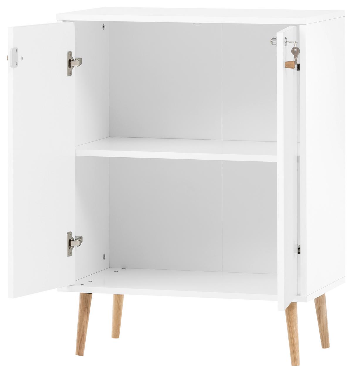 Aktenschrank Jonte ca. 65x87 cm Weiß - Weiß, MODERN, Holzwerkstoff (65,2/86,5/39cm) - MID.YOU