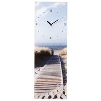 ZEGAR ŚCIENNY PLAŻA - różnokolorowy, Lifestyle, szkło (20/60/3,1cm) - Euroart
