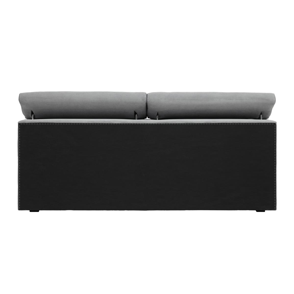 Boxspringbett Sevilla Grau ca. 140x200cm - Schwarz/Grau, KONVENTIONELL, Holz/Kunststoff (140/200cm) - Premium Living