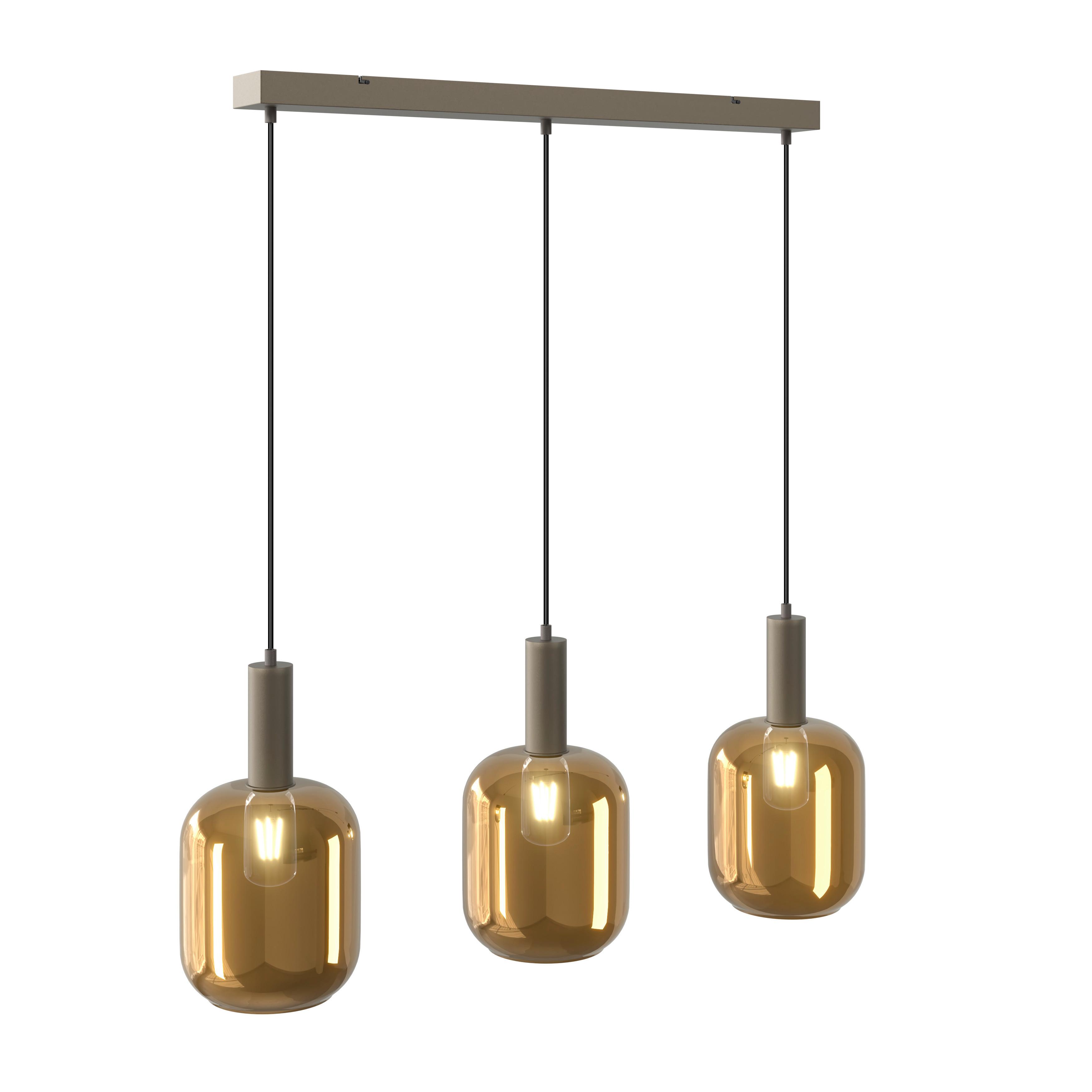 HÄNGLAMPA SIOP - bärnstensfärgad/champagne, Modern, metall/glas (80/20/120cm)