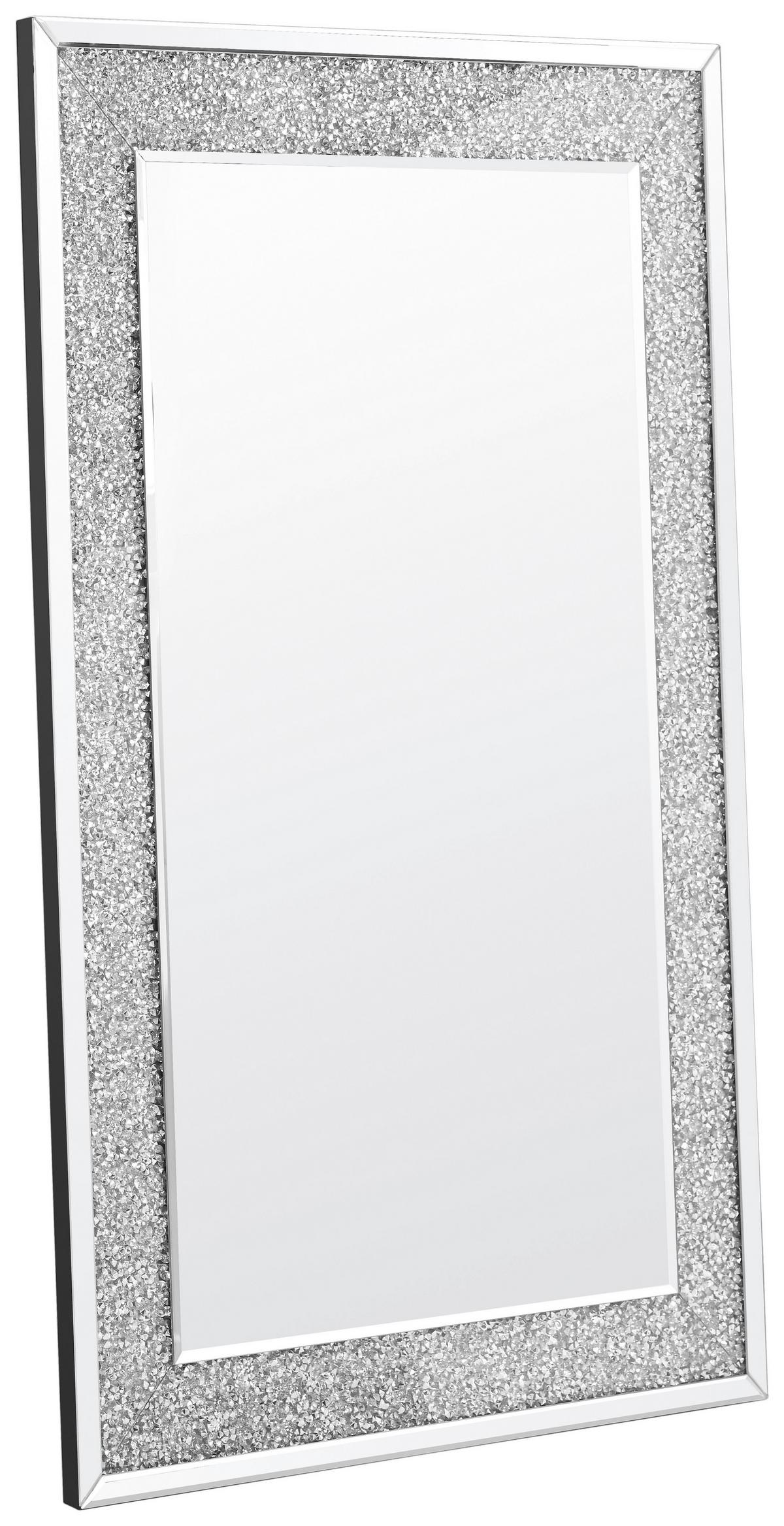 Wandspiegel Diamant In Silberfarben - srebrne barve/prozorno, Trendi, umetna masa/steklo (80/120/2,2cm) - Mömax