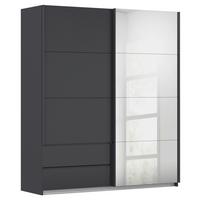 Schwebetürenschrank Elara Grau - Grau, Konventionell, Holzwerkstoff/Metall (181/210/62cm) - Premium Living