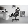GAMINGSTOL RACER II -EXKLUSIV- - grå/svart, Modern, metall/textil (63/114/62cm) - Mömax