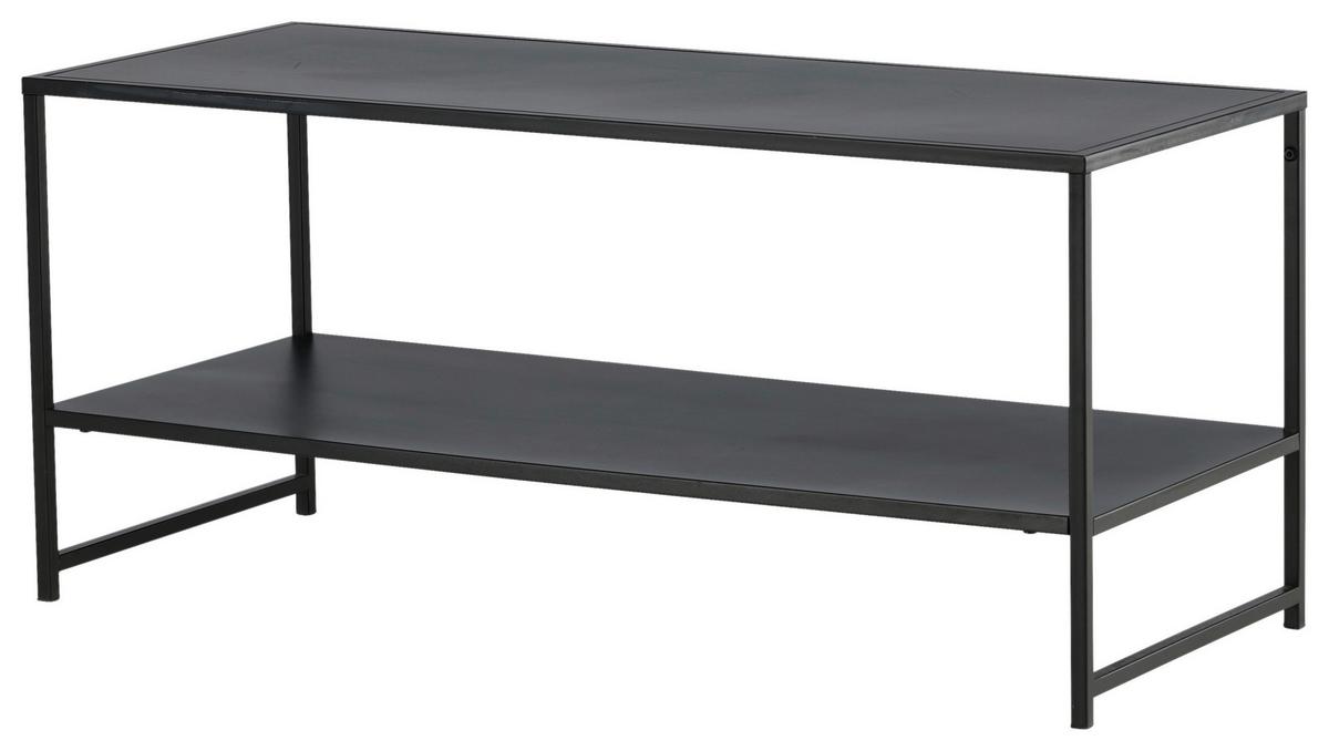 COUCHTISCH STAAL - Schwarz, Design, Metall (102/43/45cm) - Livetastic