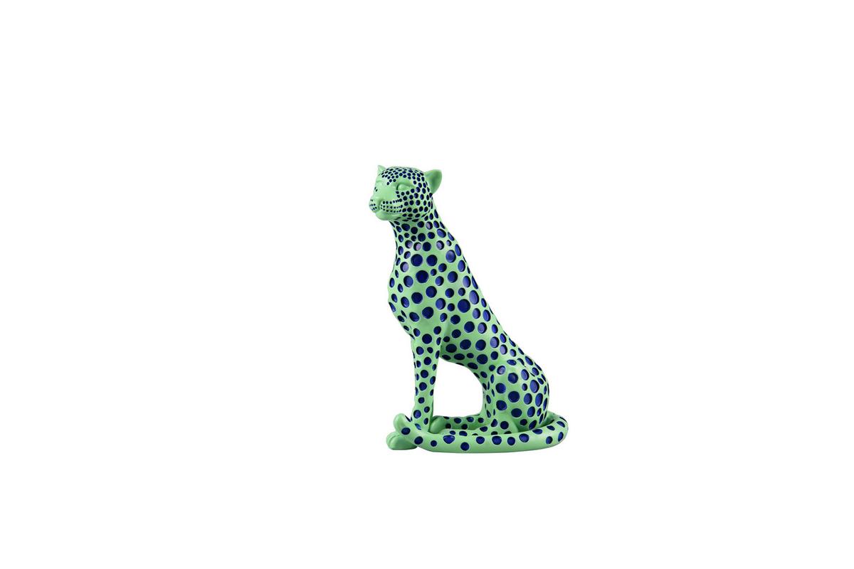 Dekoleopard Pantra Grün - Grün, Basics, Kunststoff (10,5/26/19cm)