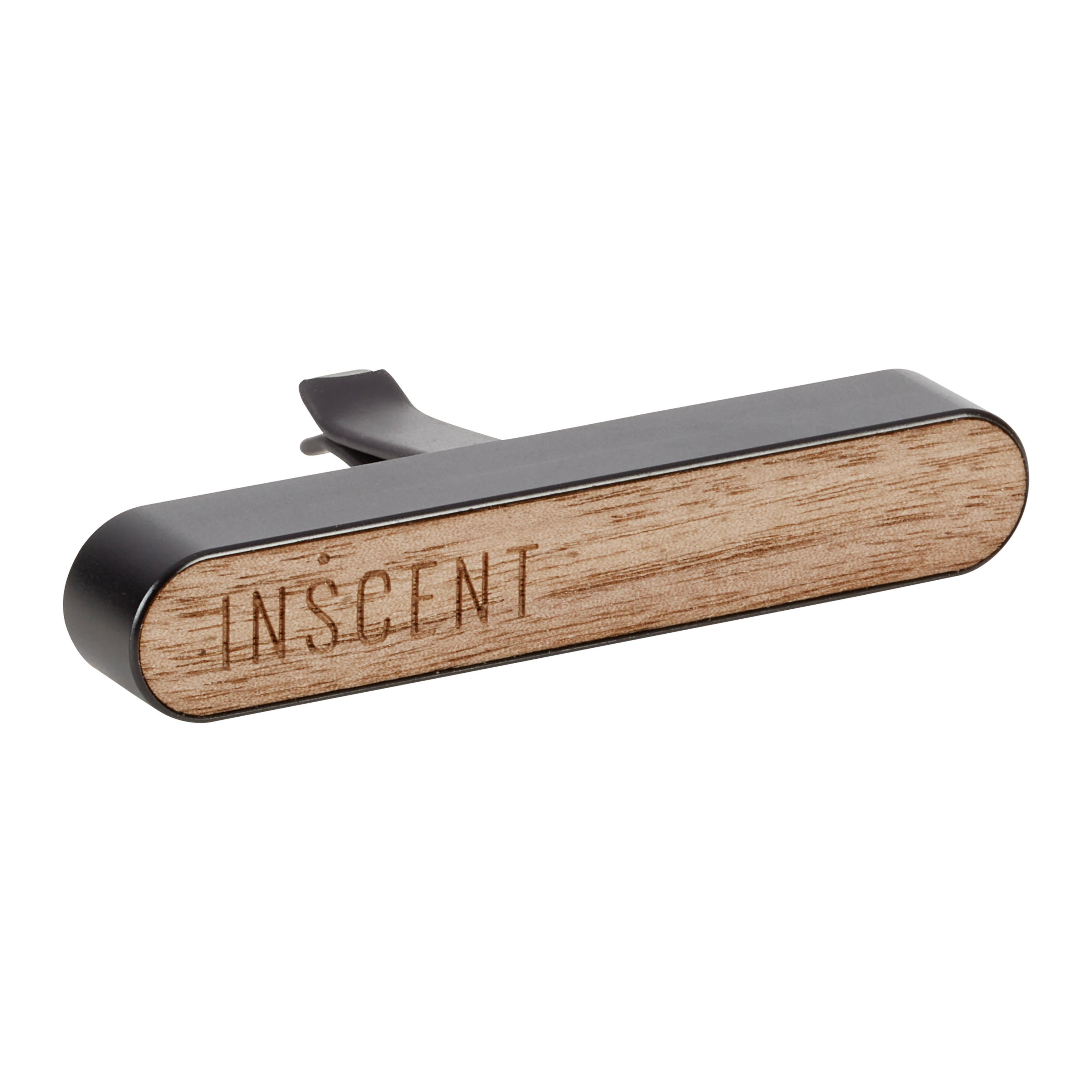 Autoduftstecker Green Lily in Anthrazi/Naturfrarben - Anthrazit/Naturfarben, MODERN, Holz/Kunststoff (8/2/3cm) - Inscent