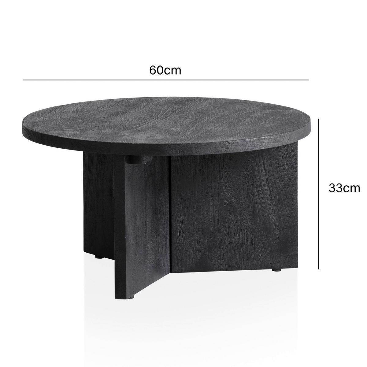COUCHTISCH WL6.985 - Schwarz, Lifestyle, Holz (60/60/33cm) - Livetastic
