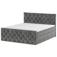Boxspring Krevet Elio - boje grafita/bež, Romantično / ladanjski, tekstil/plastika (160/200cm) - Modern Living