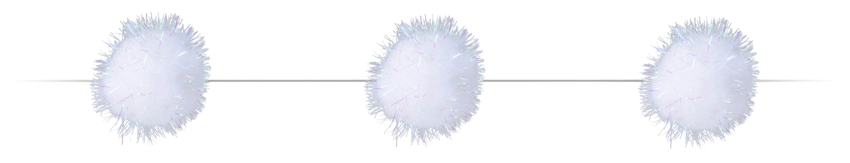 Lichterkette Pummel Weiß ca. 220cm - Weiß, KONVENTIONELL, Kunststoff (220cm) - Mömax