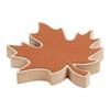 Dekoteller Leaf Natur/Dunkelorange - Dunkelorange/Naturfarben, Konventionell, Holz/Textil (21/20/2,6cm) - Modern Living