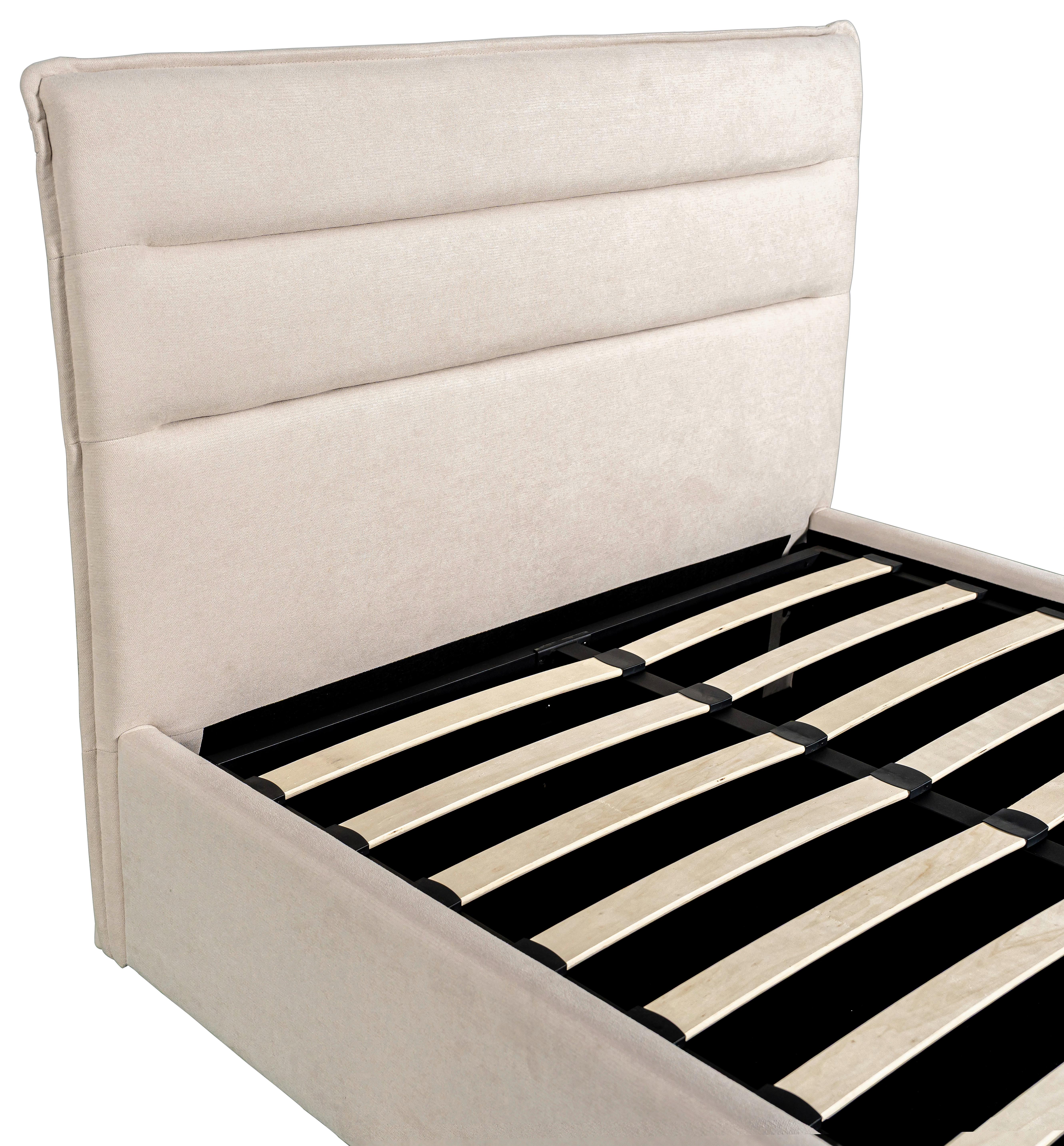 STOPPAD SÄNG SIENNA -EXKLUSIV- -BASED- - beige/svart, Lifestyle, metall/trä (120/200cm) - Based
