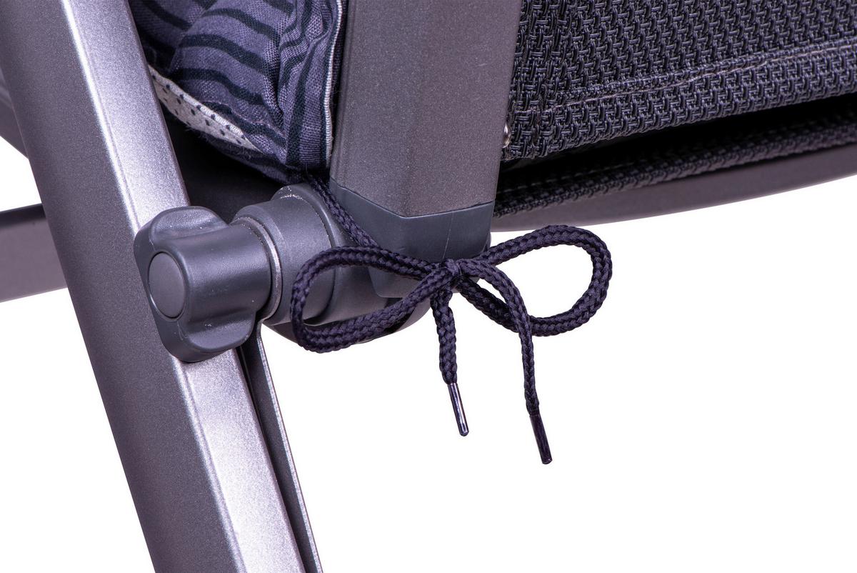 Sesselauflagenset Anthrazit, 6-teilig - Anthrazit, Basics, Textil (50/7/120cm)