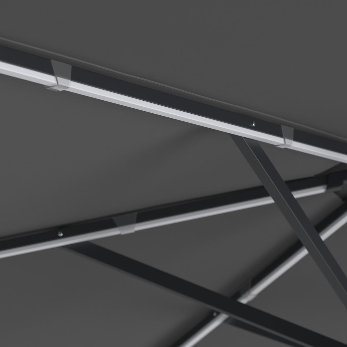 PARASOL PRZECIWSŁONECZNY MERIA - ciemnoszary, Modern, metal/tkanina - Ambia Garden