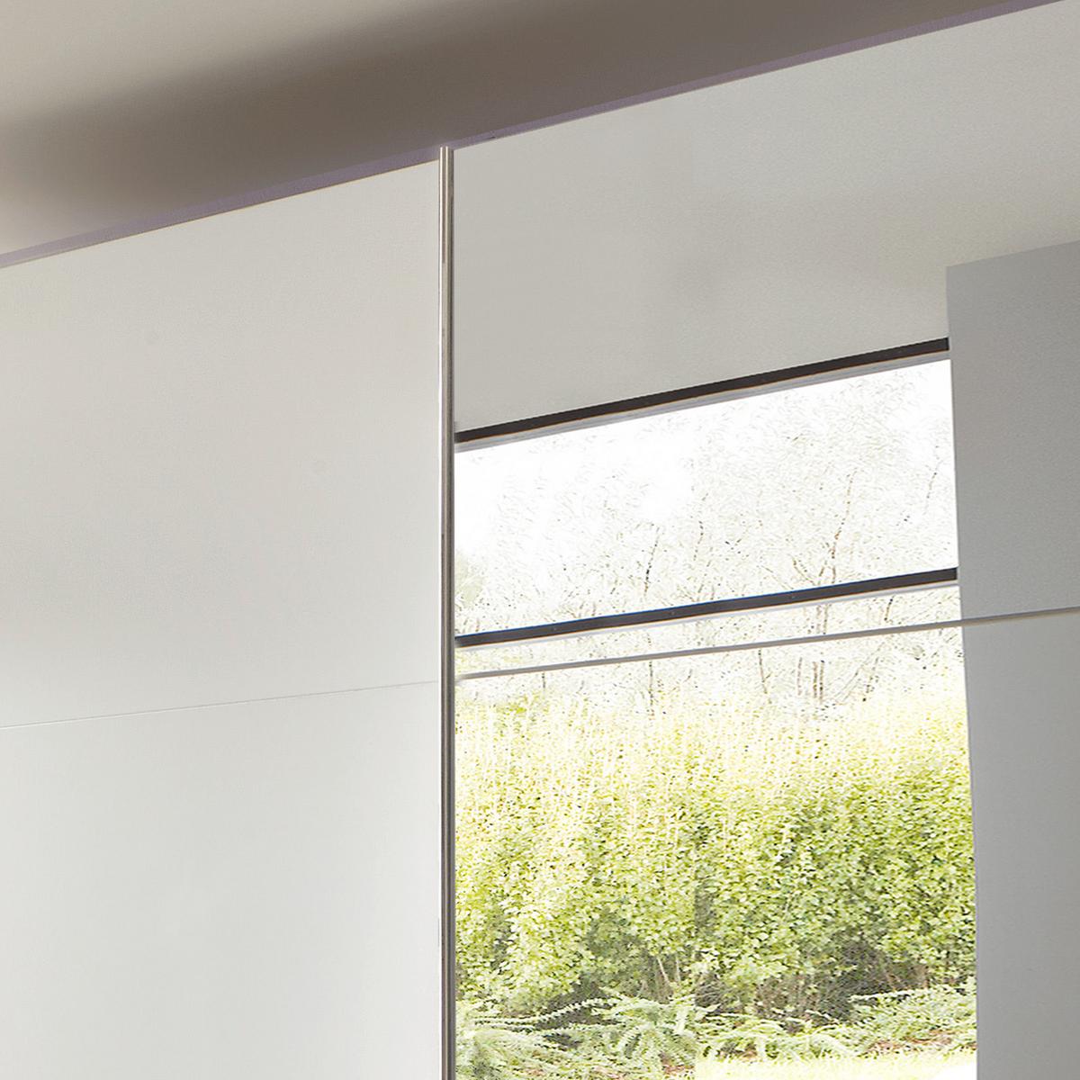 Ormar S Kliznim Vratima Level 36a - bijela/boje kroma, Moderno, staklo/drvni materijal (200/216/65cm) - Modern Living