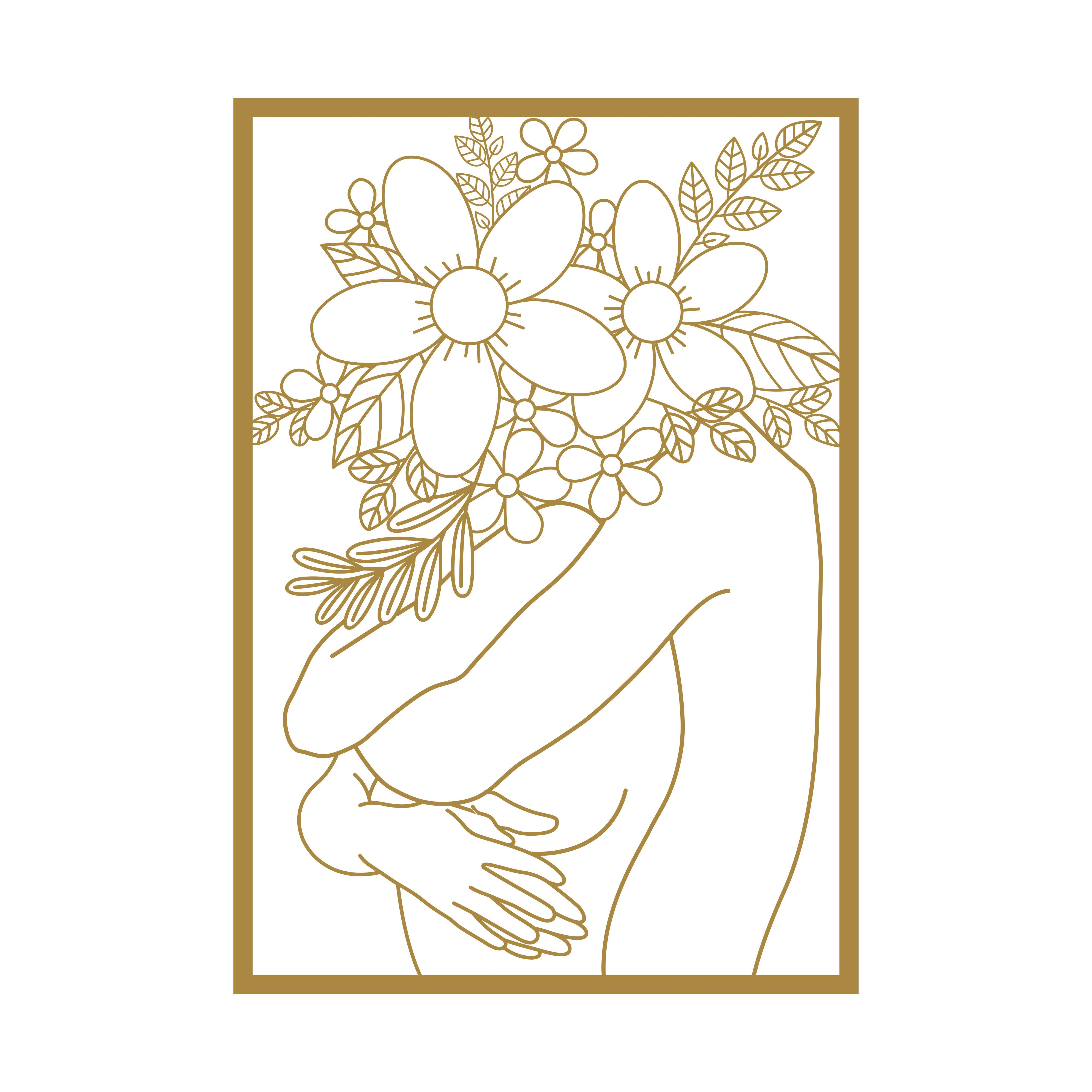 Stenska Dekoracija Gold - zlate barve, Konvencionalno, kovina (30/43cm) - Modern Living