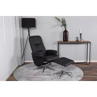 RELAXSESSELSET ROLF - Schwarz, Design, Textil/Metall (77/104.5/82cm) - Livetastic