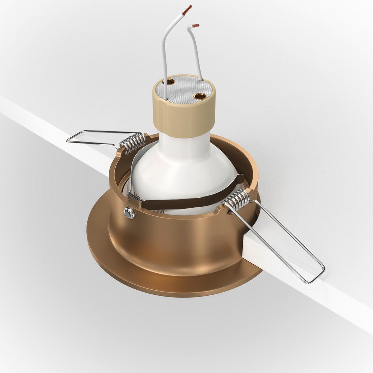 DECKENLEUCHTE SLIM - Goldfarben, Modern, Metall (8,5/3cm) - MAYTONI