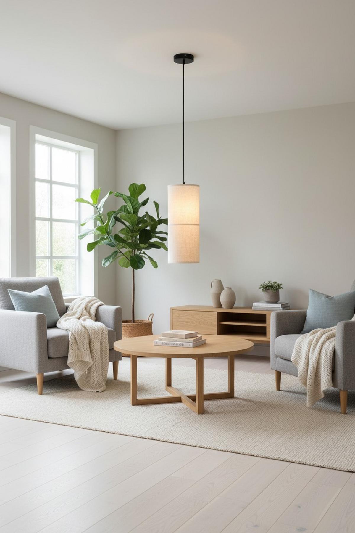 LAMPA WISZĄCA KUSUMA - beżowy, Design, tworzywo sztuczne/metal (18/120cm) - Collet's Monde