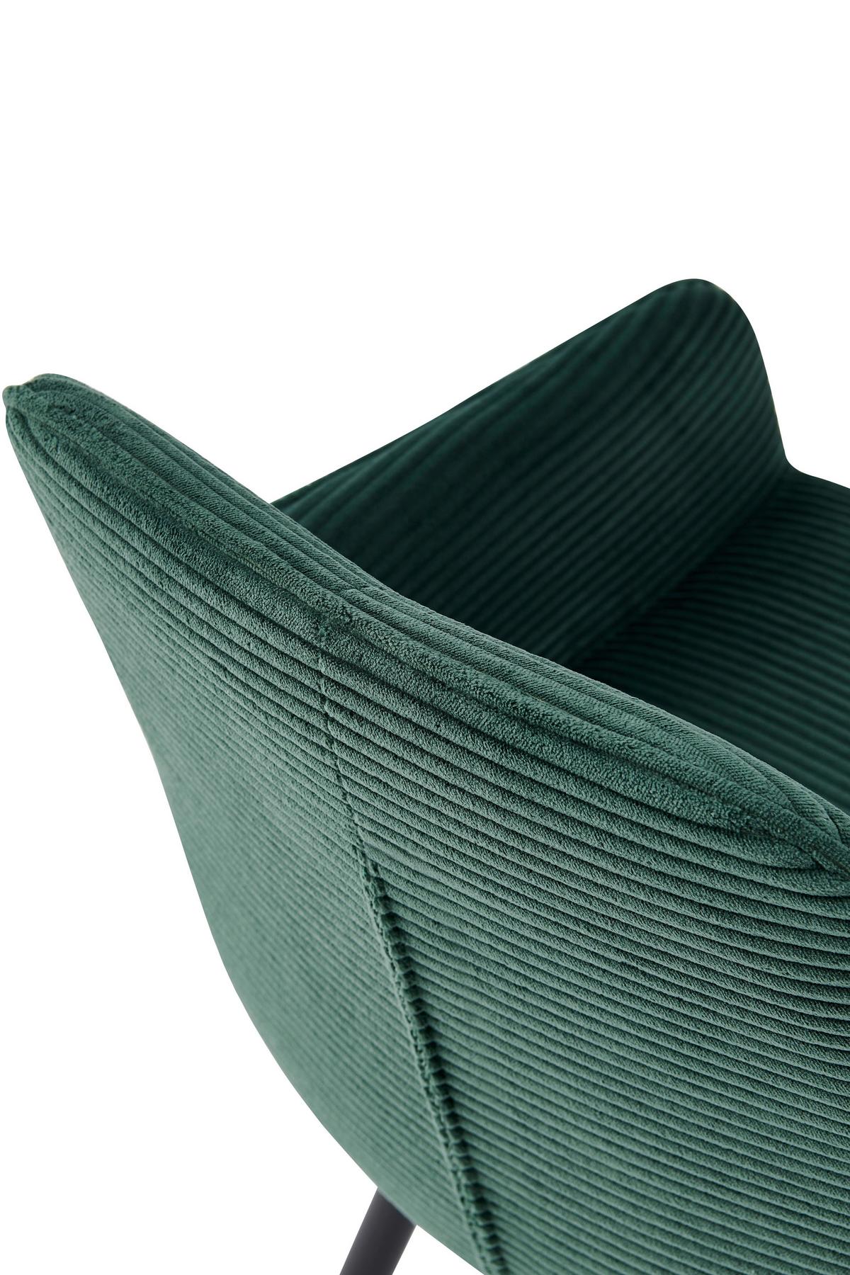 ARMLEHNSTUHL-SET VERONA II S 2ER-SET - Schwarz/Grün, MODERN, Textil/Metall (53/85/62cm) - P & B