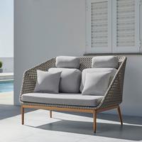 Vrtna Klop Positano, Siva, Naravna, Aluminij - siva, Moderno, kovina/umetna masa (149/91/99cm) - Bessagi Garden