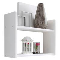 Stenski Regal Mona, Bor, Masivno, Bela - bela, Basics, les (60/45/20cm) - MID.YOU