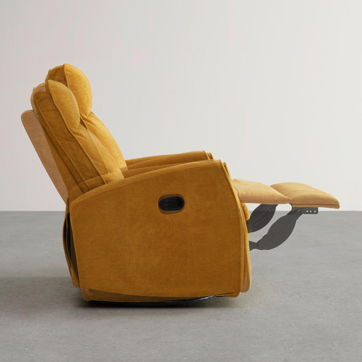 Relax Fotel Melinda - sárga/currysárga, Modern, textil/fém (76/103/93cm) - Mömax