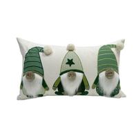 Díszpárna Svari 50/30 - fehér/zöld, textil/fém (50/30/10cm) - Mömax