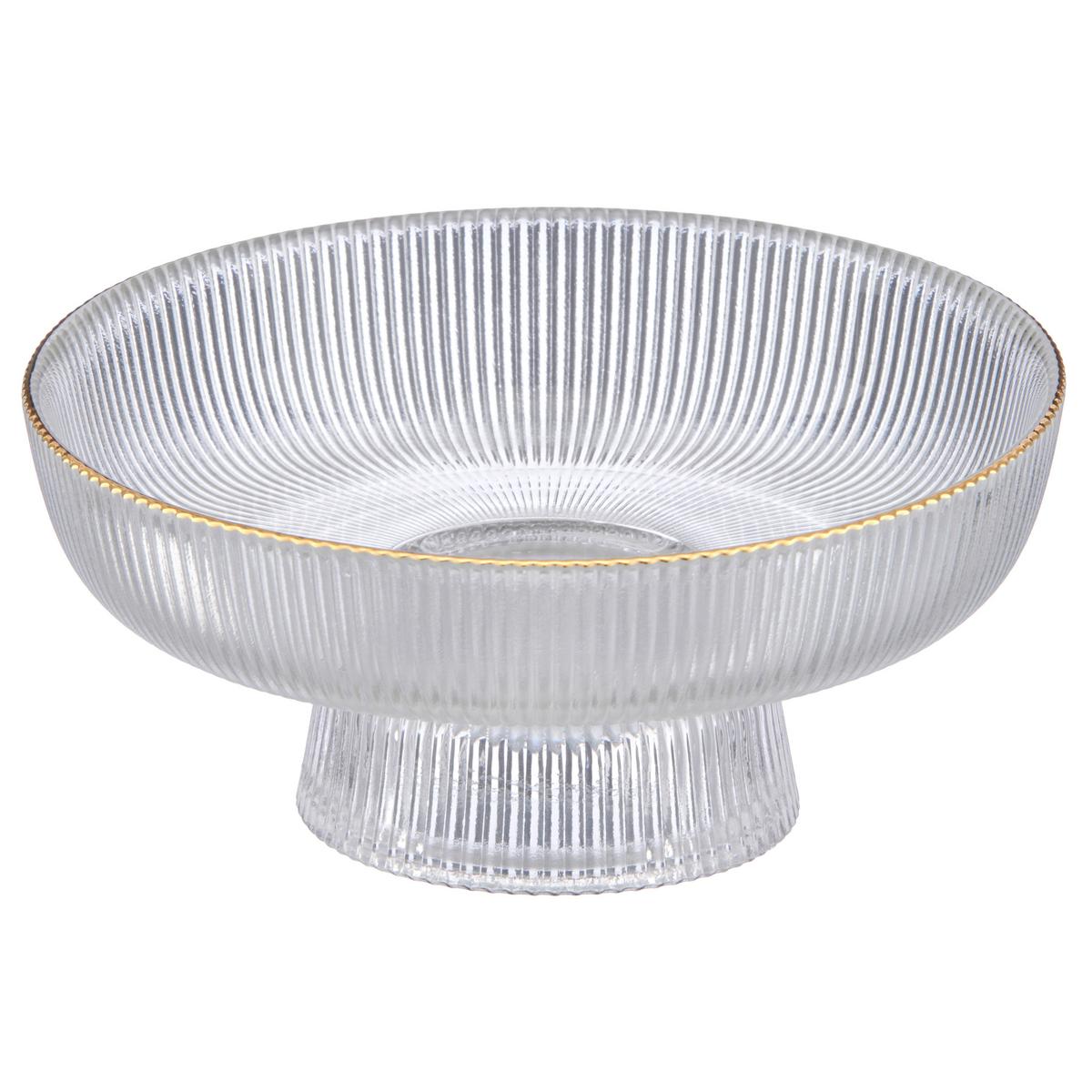 Dekoschale Manu I Klar/Goldfarben - Klar/Goldfarben, Basics, Glas (15/6,5cm) - Mömax