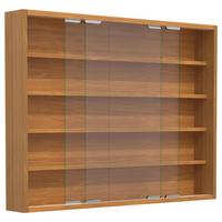 Viseča Vitrina Agisa L, Bukev - srebrne barve/barve bukve, Moderno, steklo/leseni material (77/60/10cm) - MID.YOU