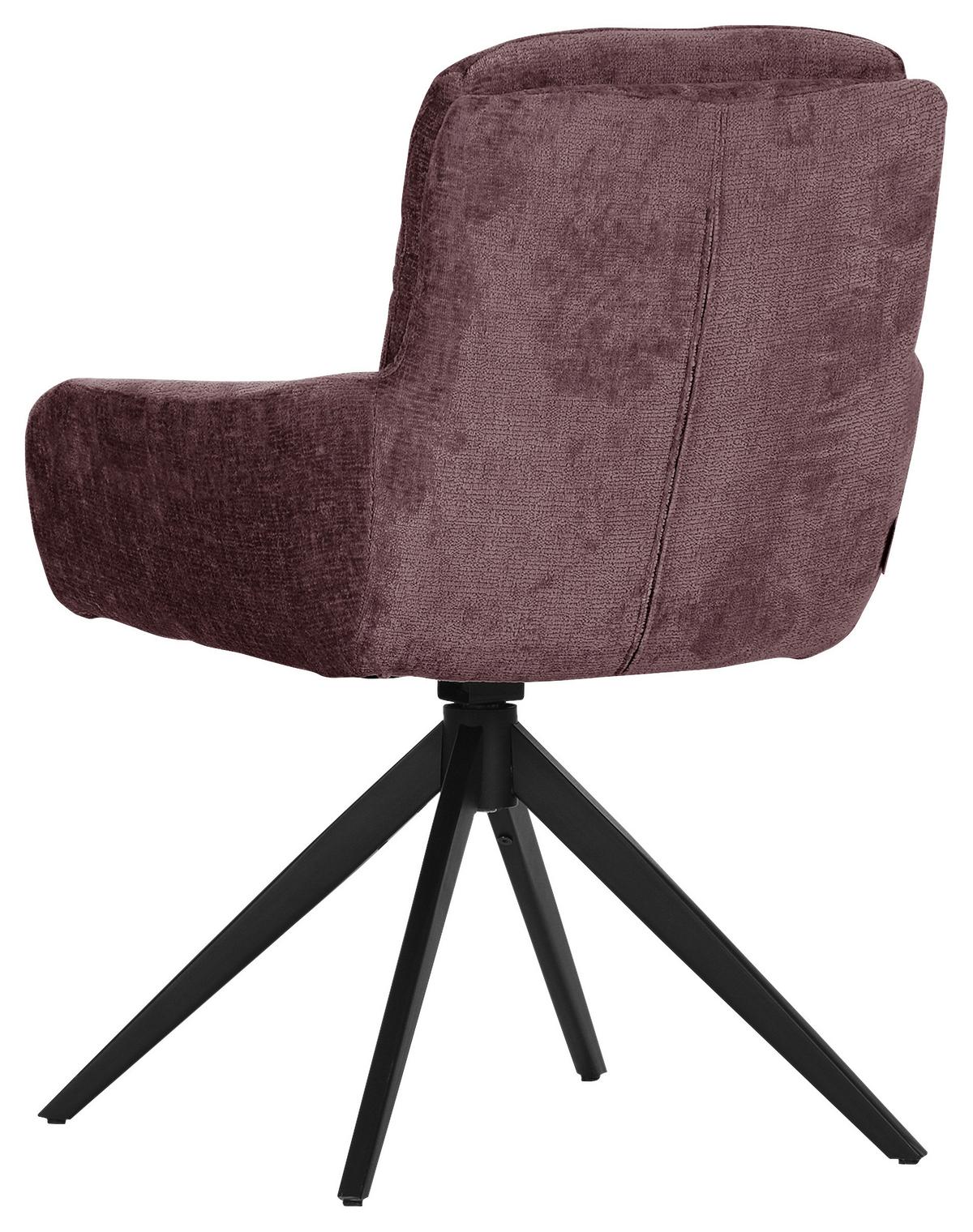 KRZESŁO Z PODŁOKIETNIKAMI OLMO - czarny/brązowy, Design, metal/tkanina (60/89/69cm) - Landscape