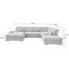 Wohnlandschaft Dalida Braun/Grau Chenille - Chromfarben/Braun, Design, Textil/Metall (195/376/254cm) - Livetastic