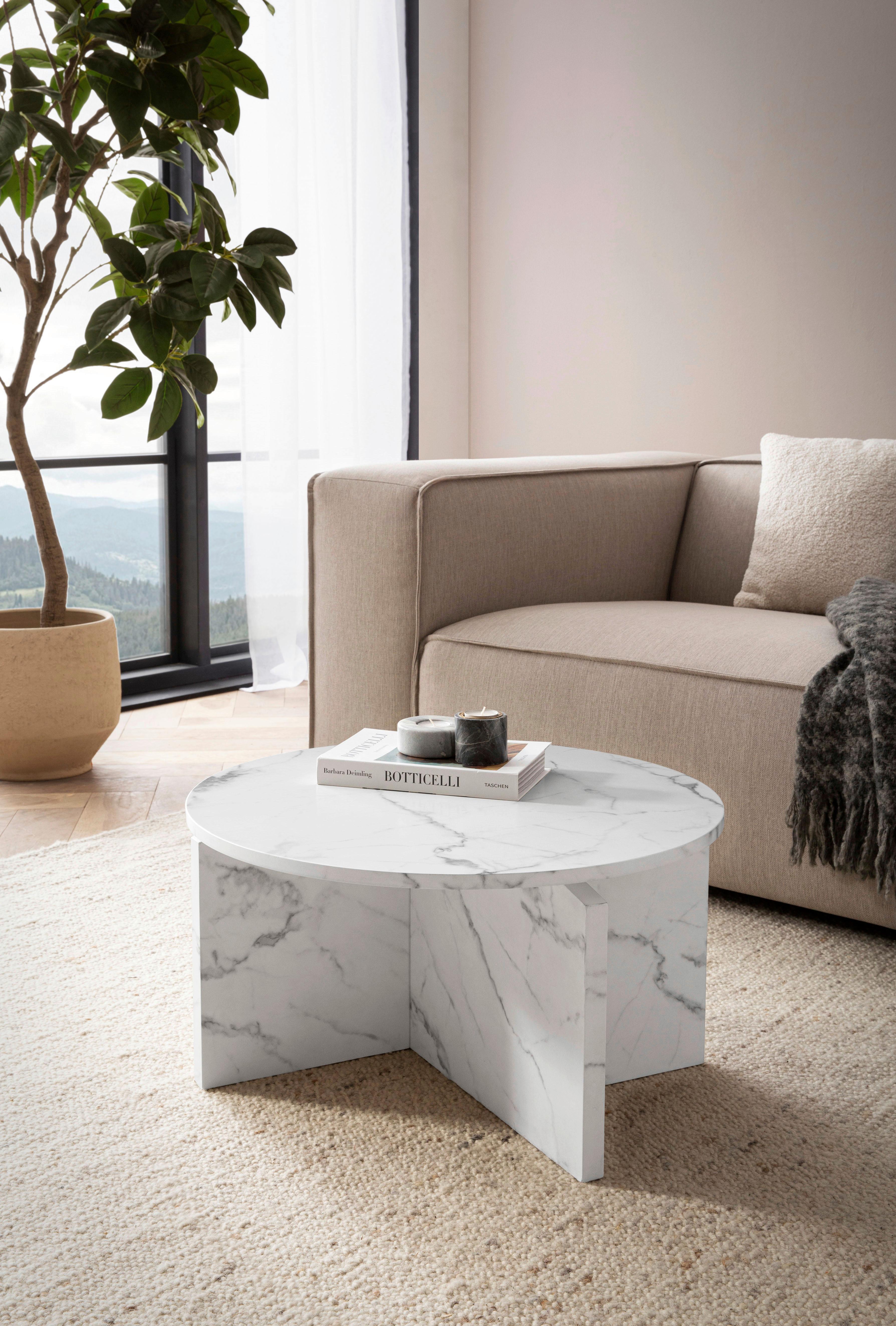COUCHTISCH WL6.917 - Weiss, Design, Holzwerkstoff (60/60/33cm) - Livetastic