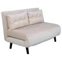 SCHLAFSOFA VICKY - Creme, Design, Textil/Metall (120/88/80cm) - Livetastic