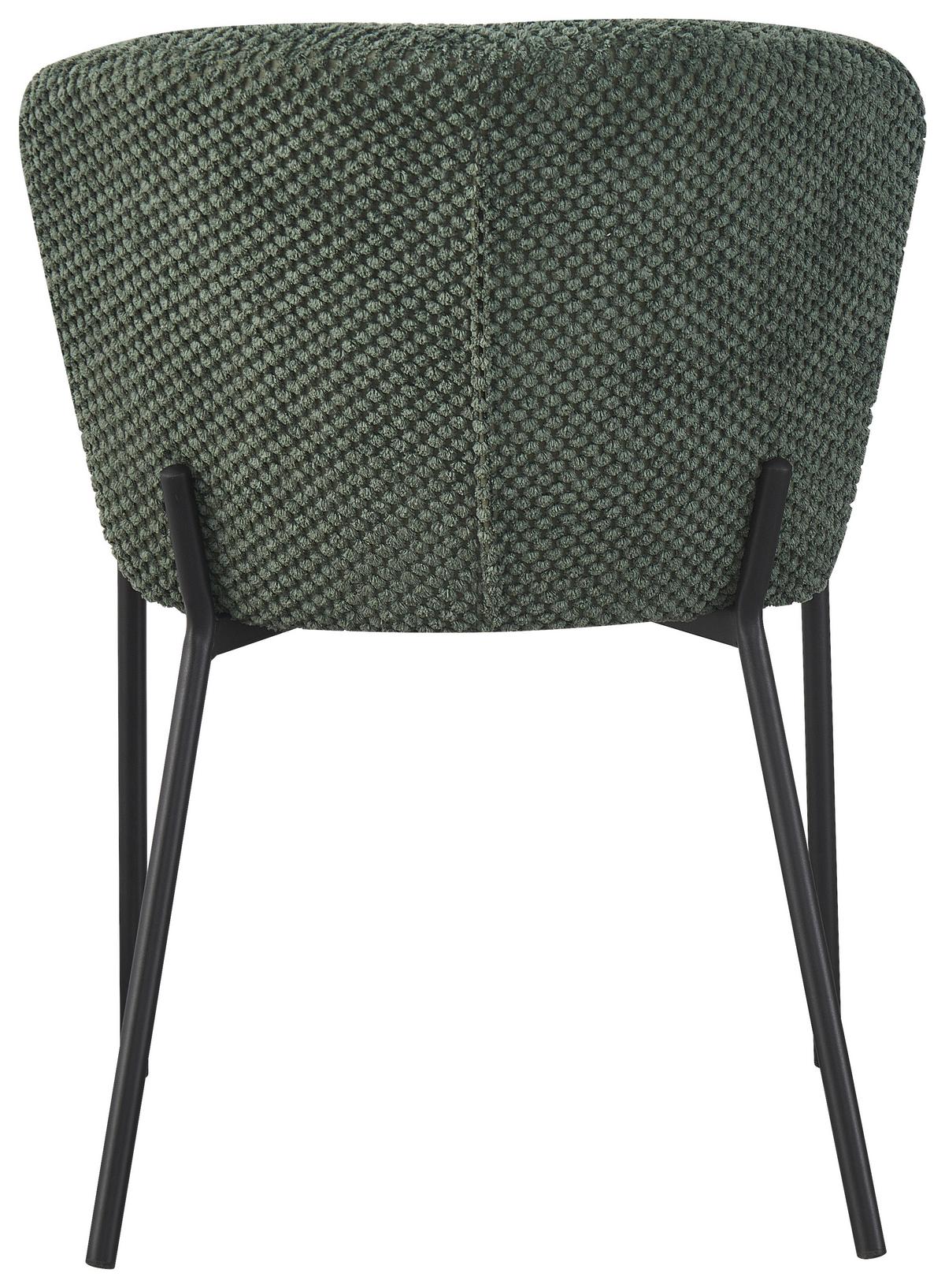 Stuhl Emily Grün - Schwarz/Grün, LIFESTYLE, Holz/Textil (55/79/59cm) - Mömax