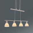 Hängeleuchte Gido in Opal, max. 40 Watt - Opal/Nickelfarben, KONVENTIONELL, Glas/Metall (80/12/180cm) - MÖMAX modern living
