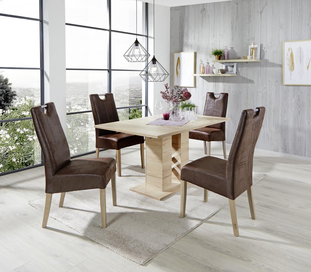 Raztegljiva Miza Helena, Barva Hrasta, 140-220 X 90 Cm - barve hrasta, Konvencionalno, leseni material (140-220/76/90cm) - Mömax