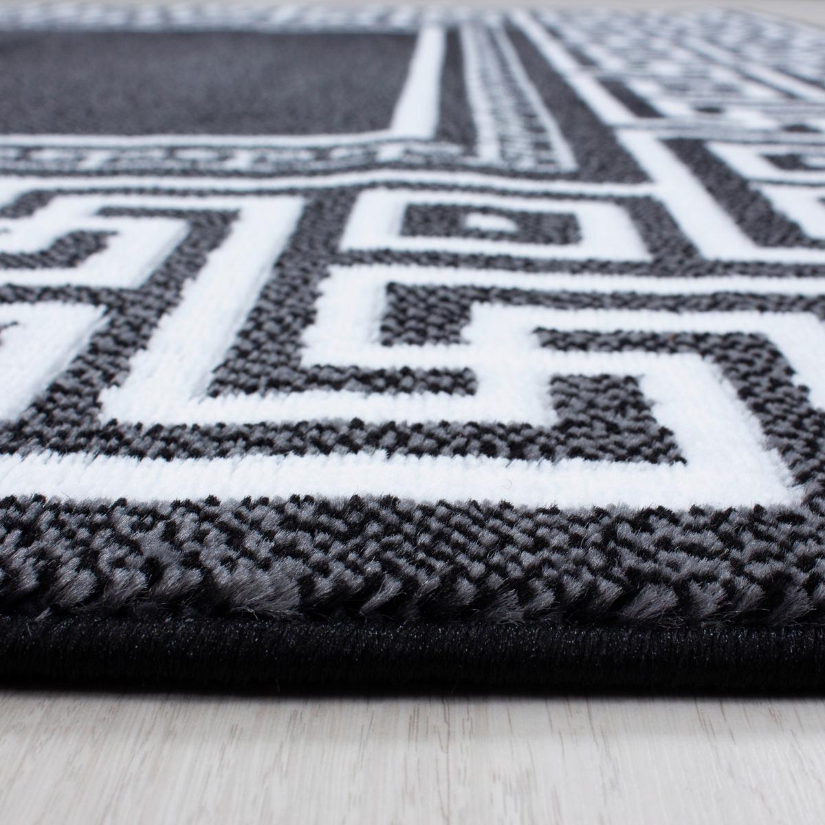 Webteppich Parma Schwarz/Weiß ca. 80x300cm - Schwarz/Weiß, KONVENTIONELL, Textil (80/300cm) - Novel