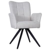 KRZESŁO Z PODŁOKIETNIKAMI SVEN - beżowy/czarny, Modern, metal/drewno (63/91/66cm) - MID.YOU