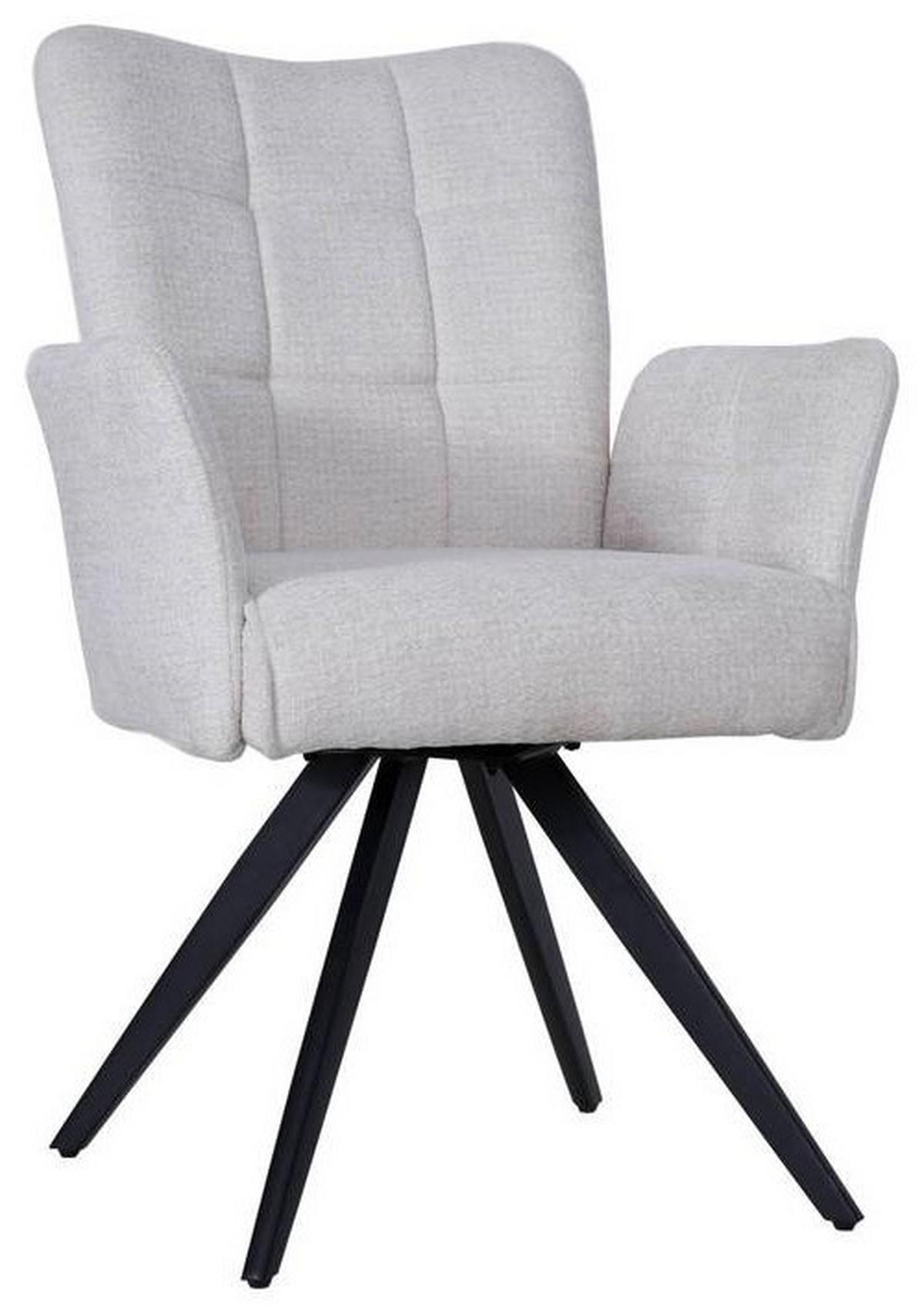 KRZESŁO Z PODŁOKIETNIKAMI SVEN - beżowy/czarny, Modern, metal/drewno (63/91/66cm) - MID.YOU