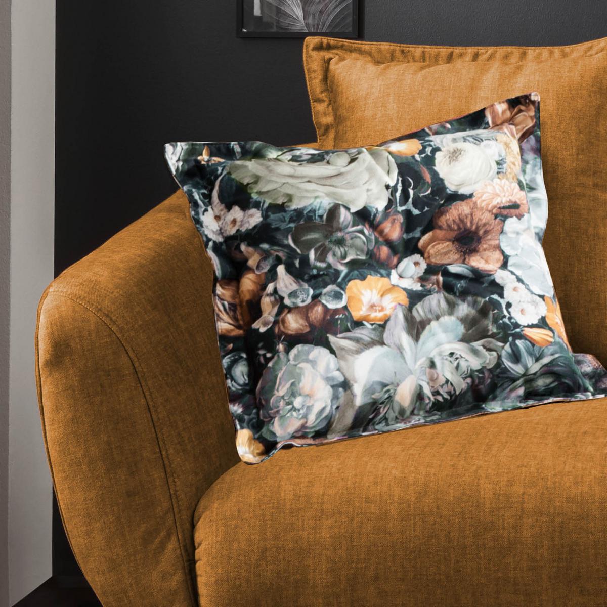 2,5-Sitzer-Sofa Baggio Gelb Velours - Gelb/Buchefarben, MODERN, Holz/Textil (196/94/103cm) - Livetastic