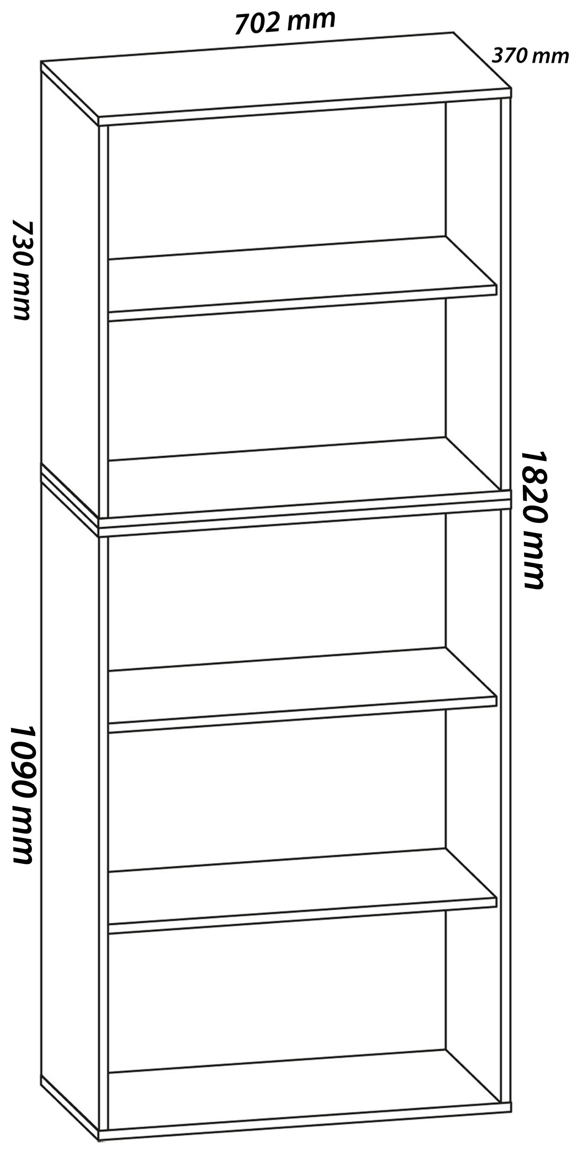 Večnamenska Omara Vandol, Barva Bukve - črna/barve bukve, Design, umetna masa/leseni material (70/178/37cm) - MID.YOU