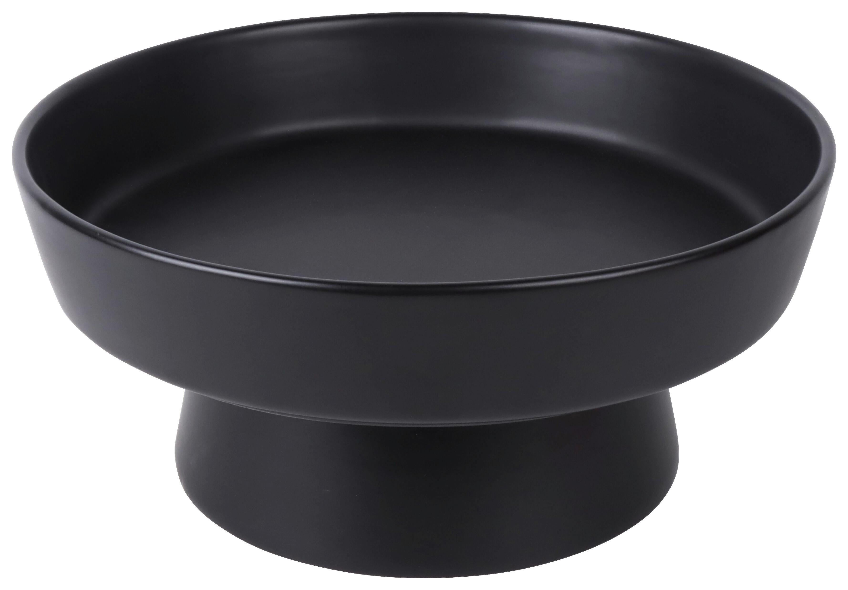 Dekoschale Elvado in Schwarz - Schwarz, Modern, Keramik (26,5/12cm) - Modern Living